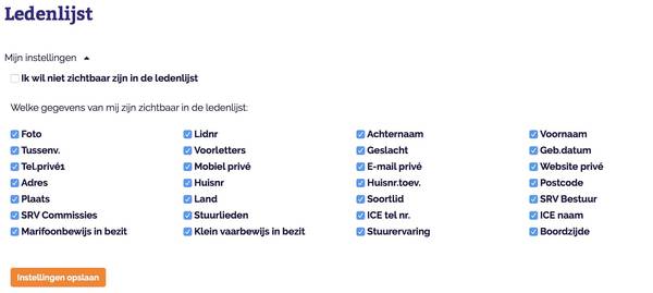 ledenlijst-instellingen ledenlijst-instellingen